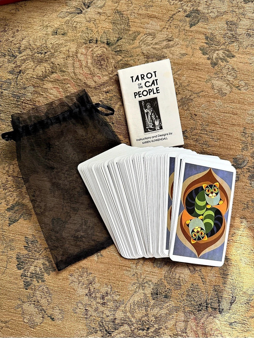 Antique Tarot of the Cat People Card Deck w/booklet from Witch’s Estate Sale